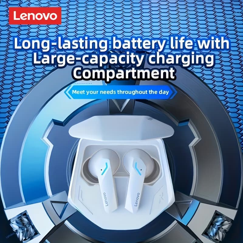 Lenovo GM2 PRO Écouteurs Sans Fil Ergonomiques — Son Immersif, Autonomie Prolongée vue 3